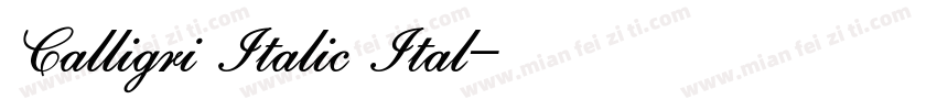 Calligri Italic Ital字体转换